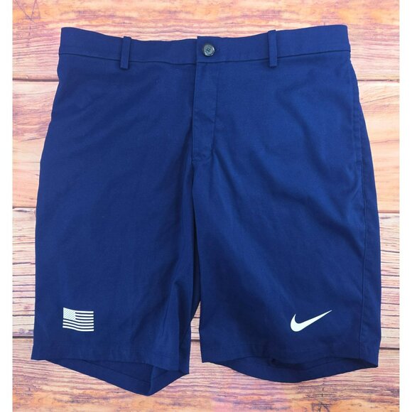 Nike Dri-Fit Mens Golf Shorts Navy Blue Size 36 - Picture 1 of 8